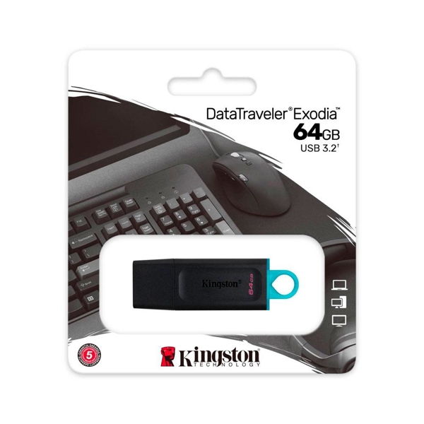 USB3.2 Gen1 DataTraveler Exodia M Negro + Azul (KINGSTON)